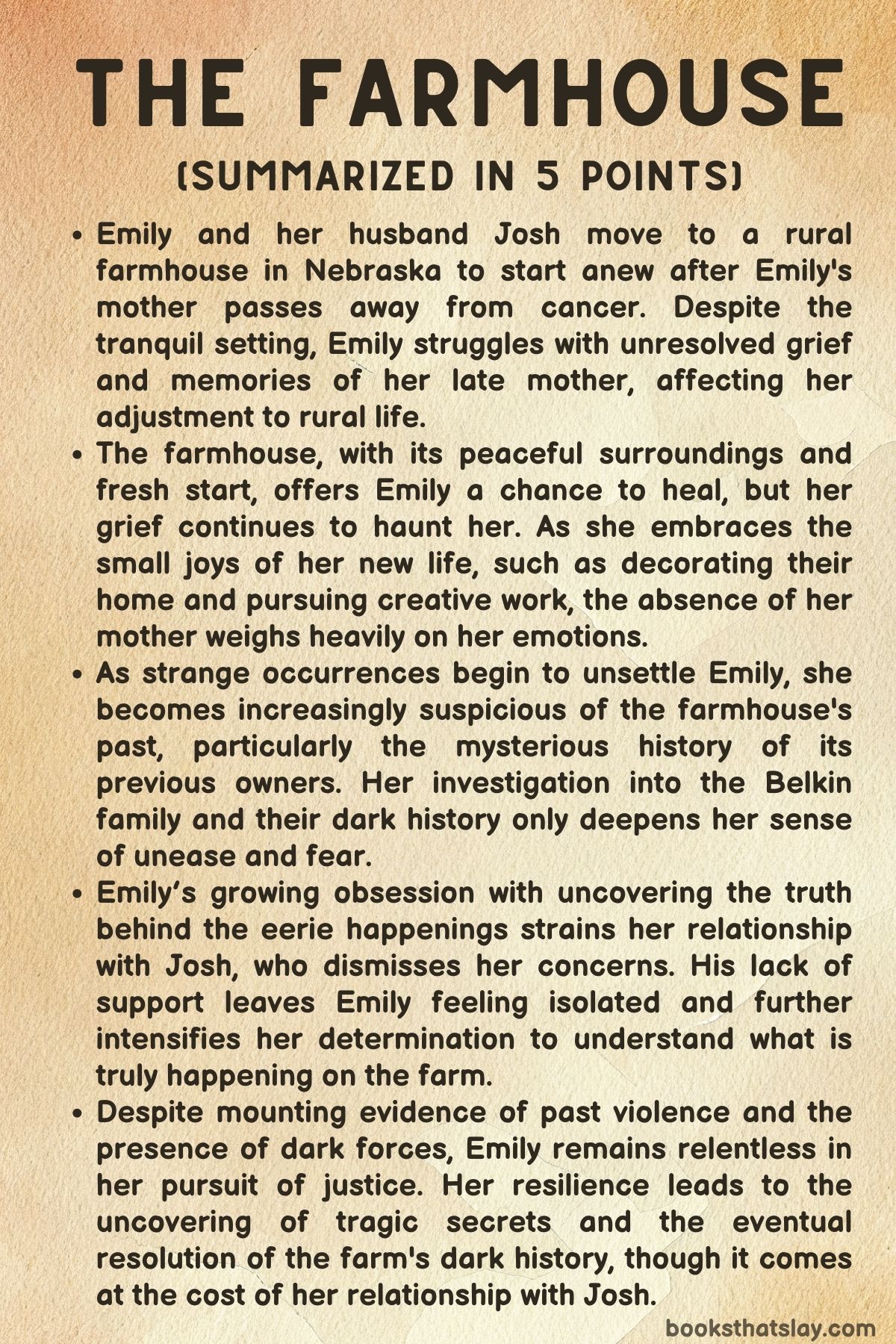 The Farmhouse by Chelsea Conradt Summary