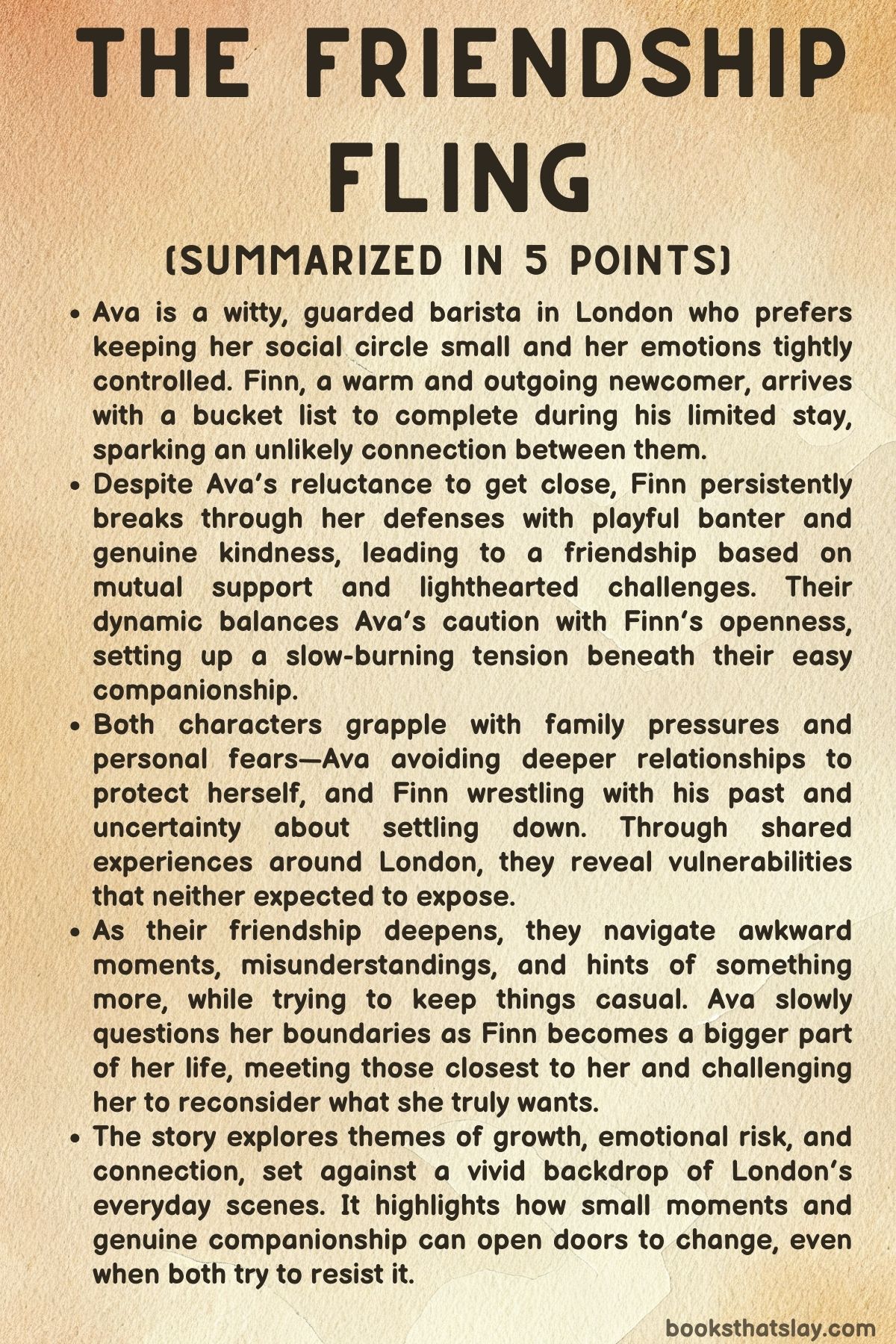 The Friendship Fling Summary