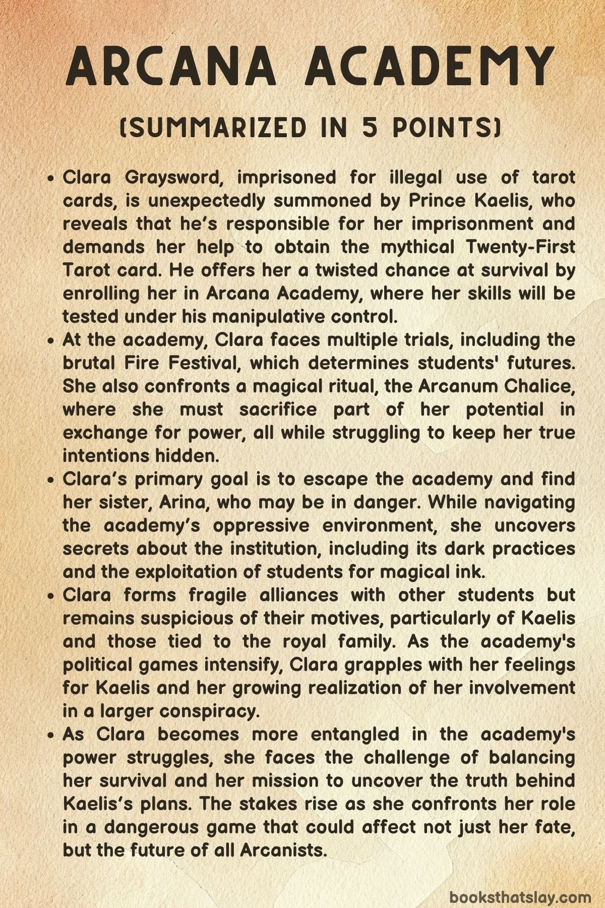 Arcana Academy by Elise Kova Summary