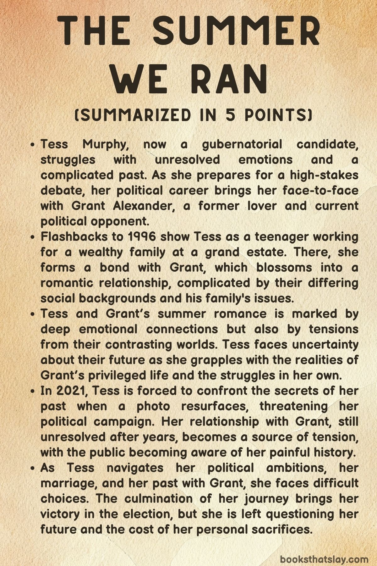 The Summer We Ran Summary, Characters and Themes