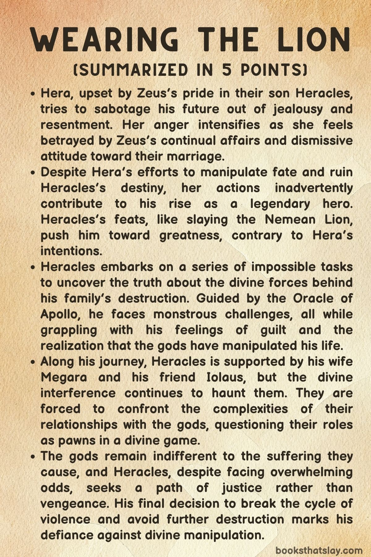 Wearing the Lion Summary