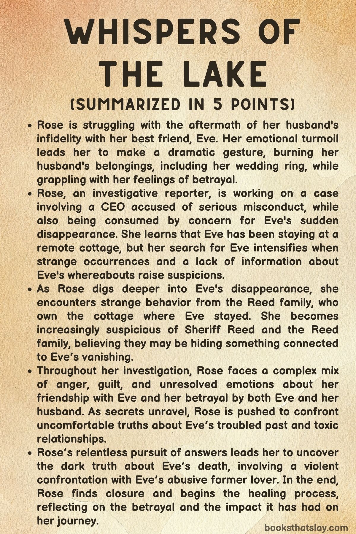 Whispers of the Lake Summary, Characters and Themes