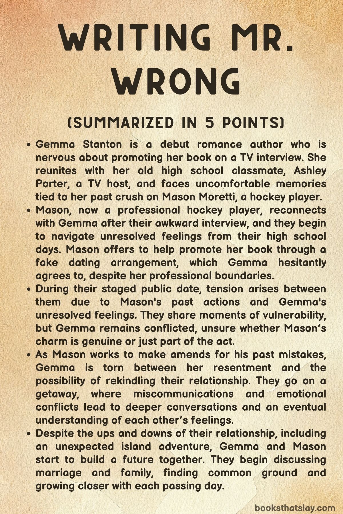 Writing Mr. Wrong Summary