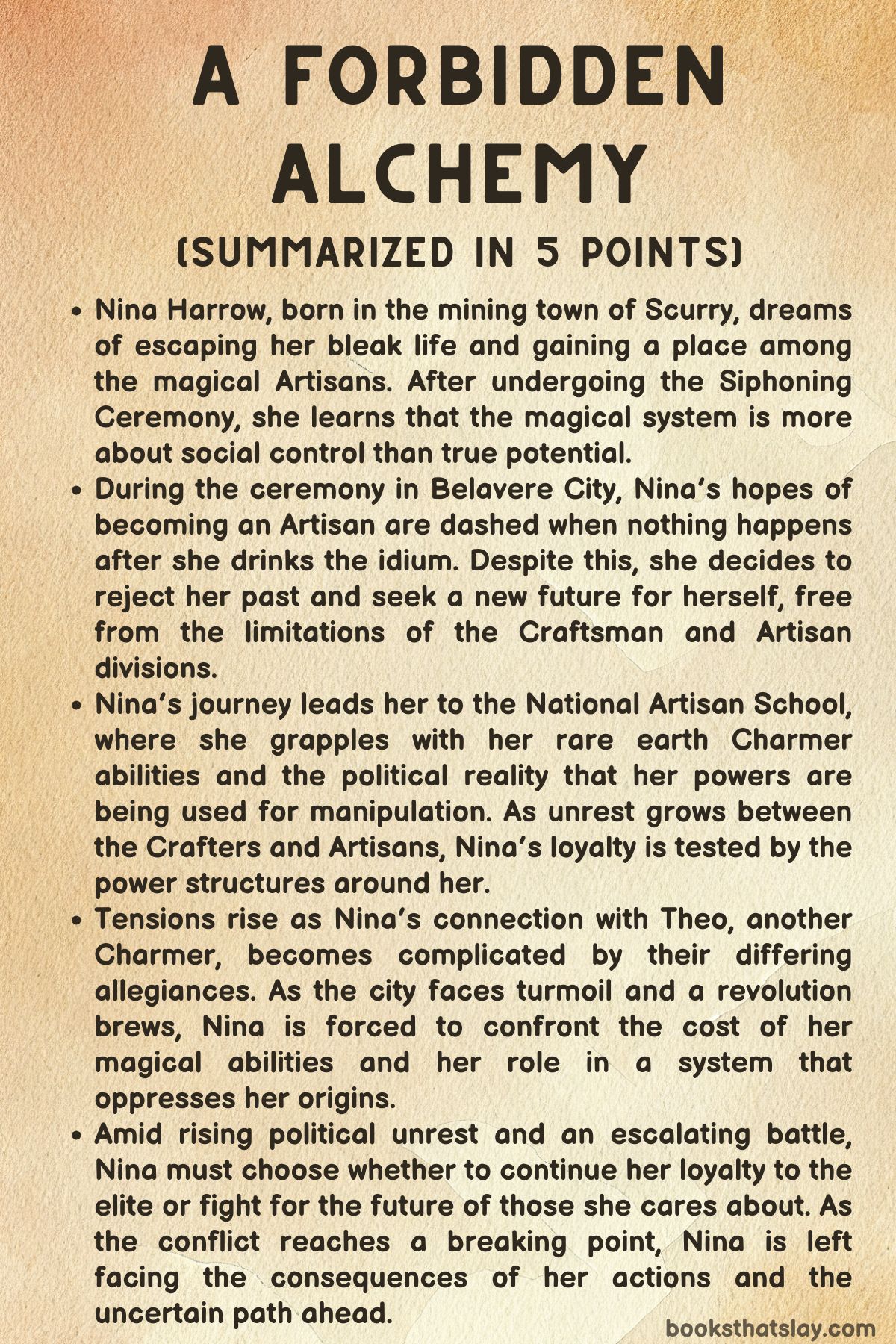 A forbidden alchemy Summary