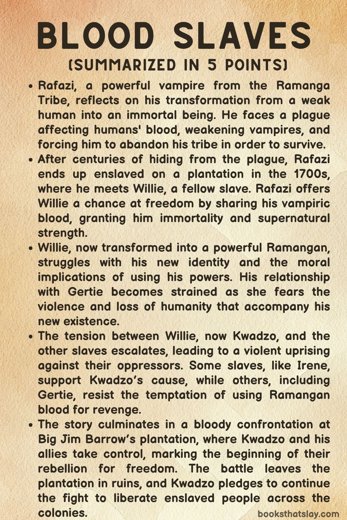 Blood Slaves Summary