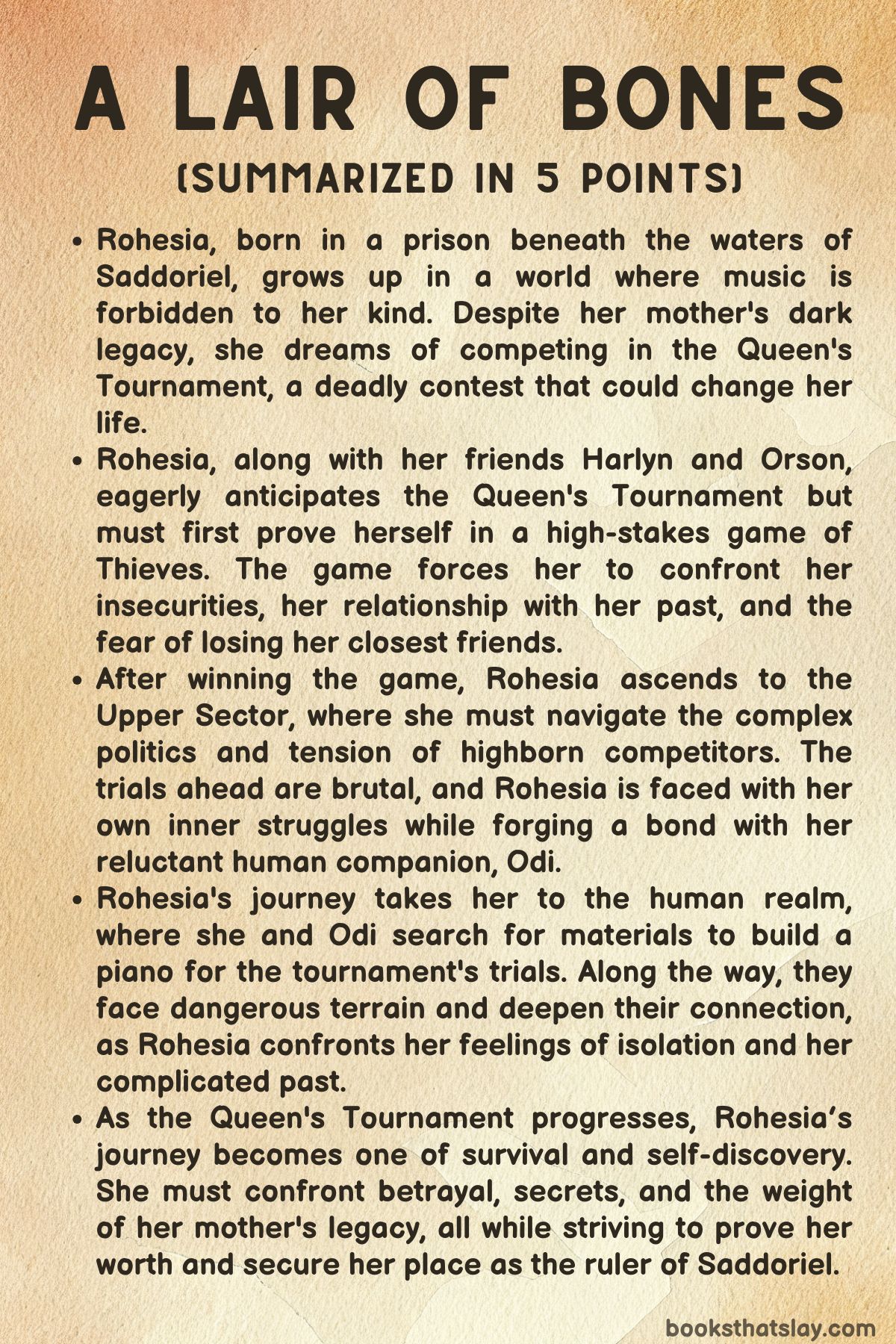 A Lair of Bones Summary