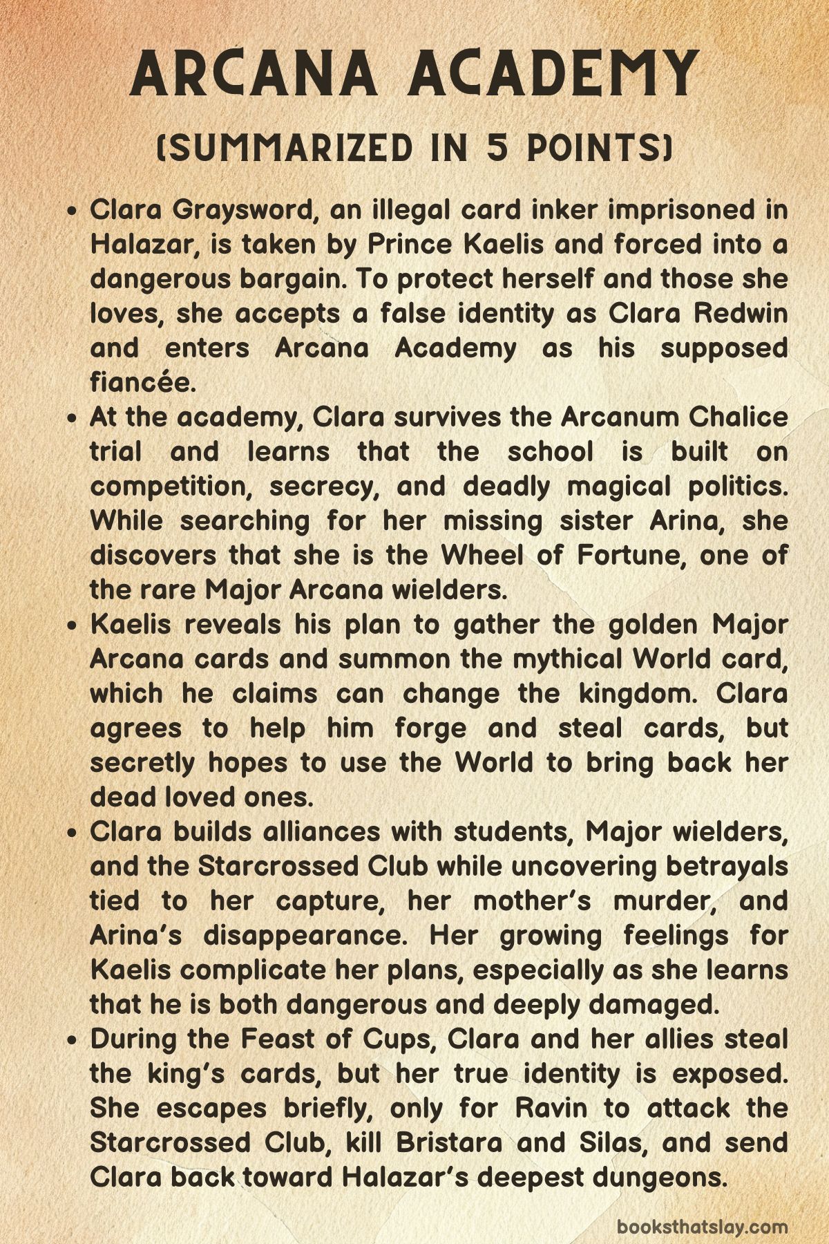Arcana Academy Summary