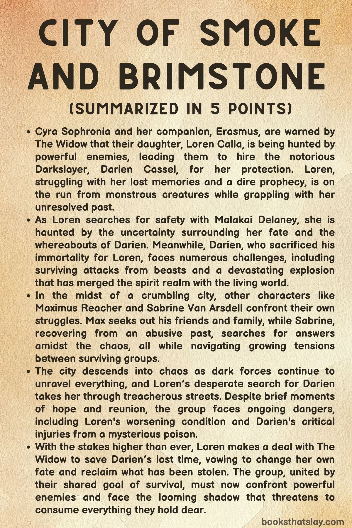 City of Smoke and Brimstone Summary