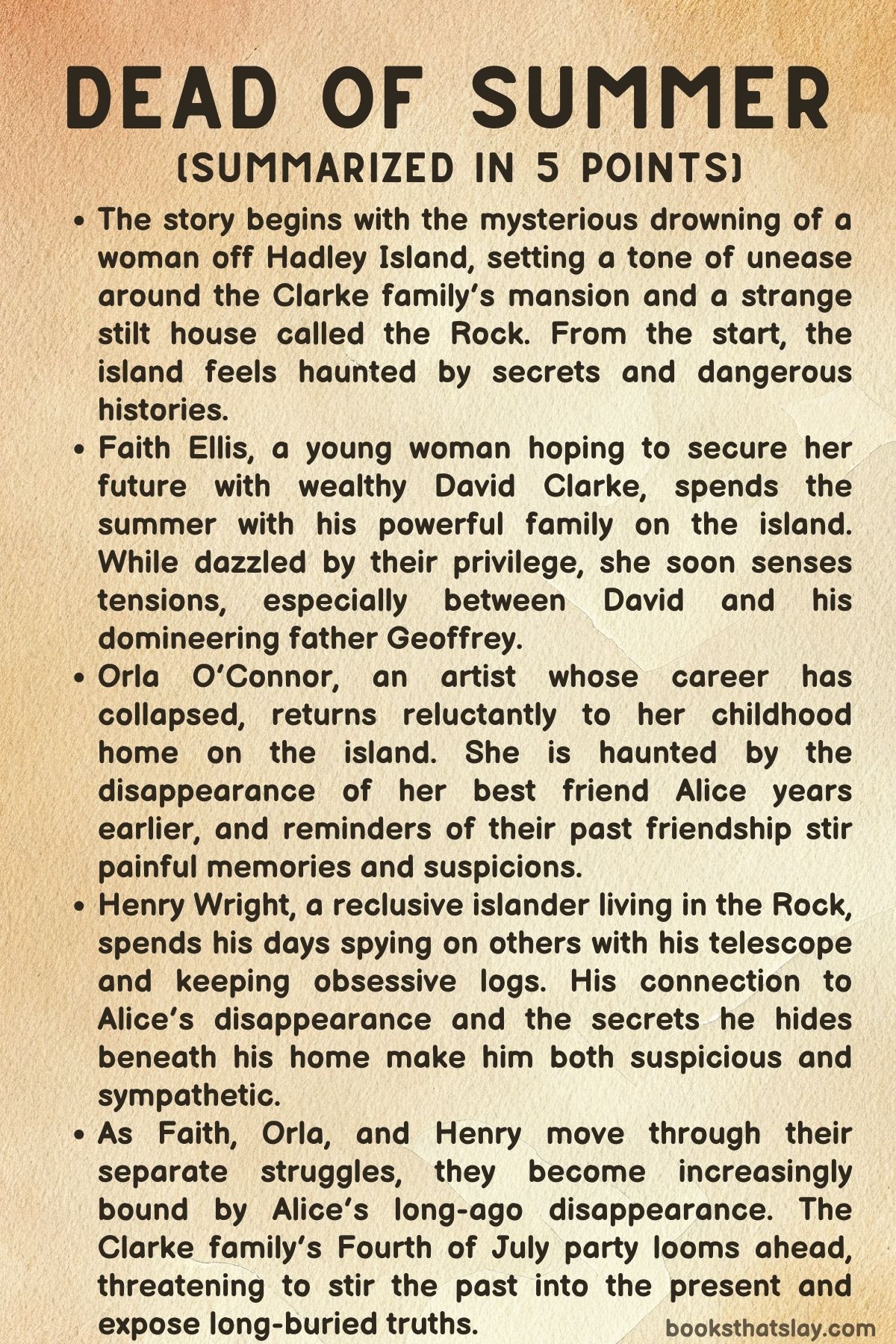 Dead of Summer Summary