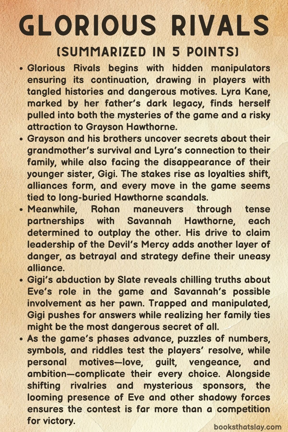 Glorious Rivals Summary