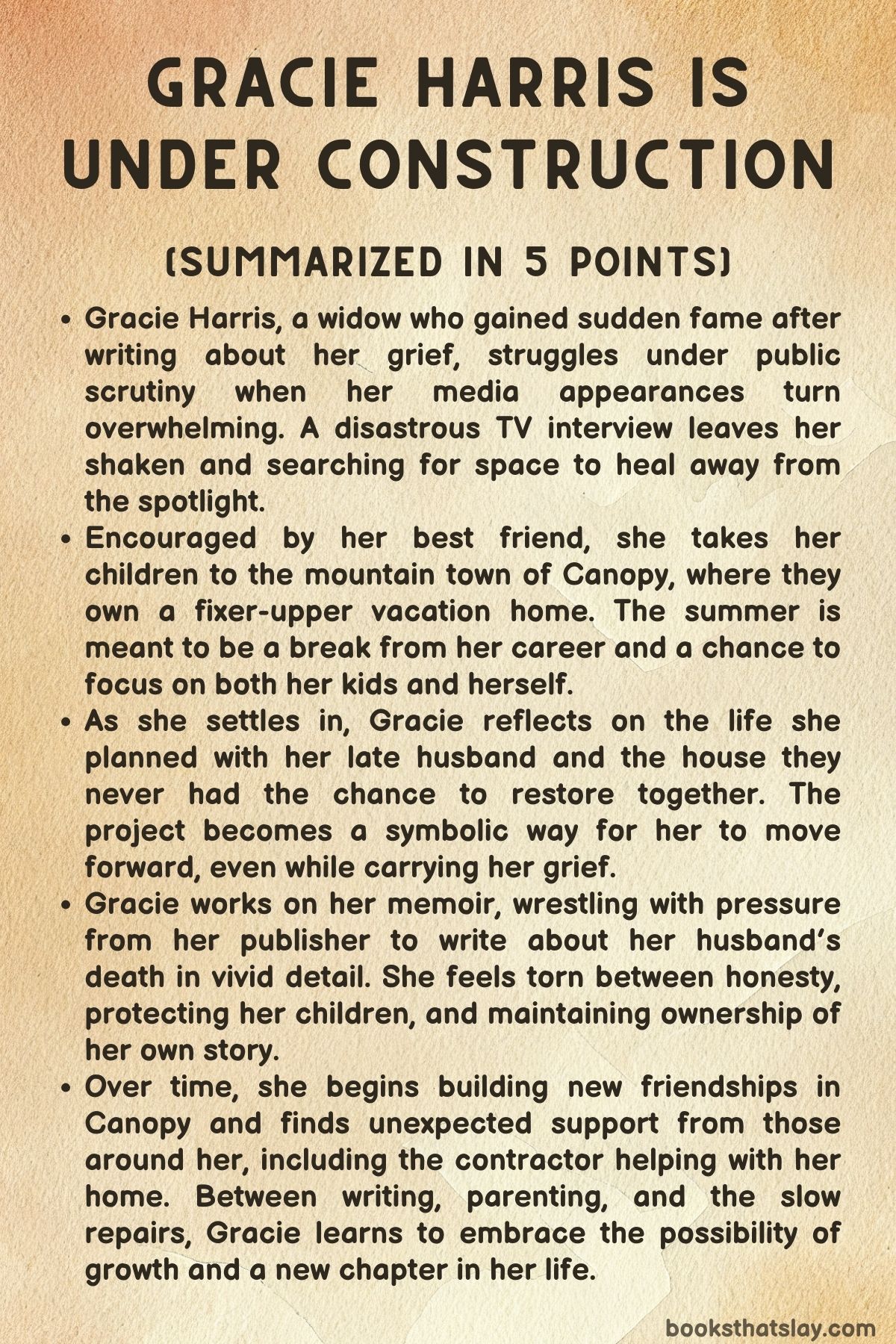 Gracie Harris Is Under Construction Summary