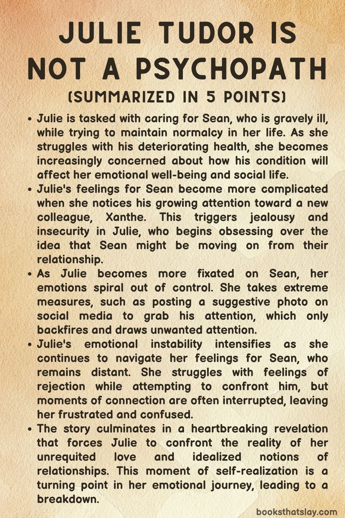 Julie Tudor is Not a Psychopath Summary
