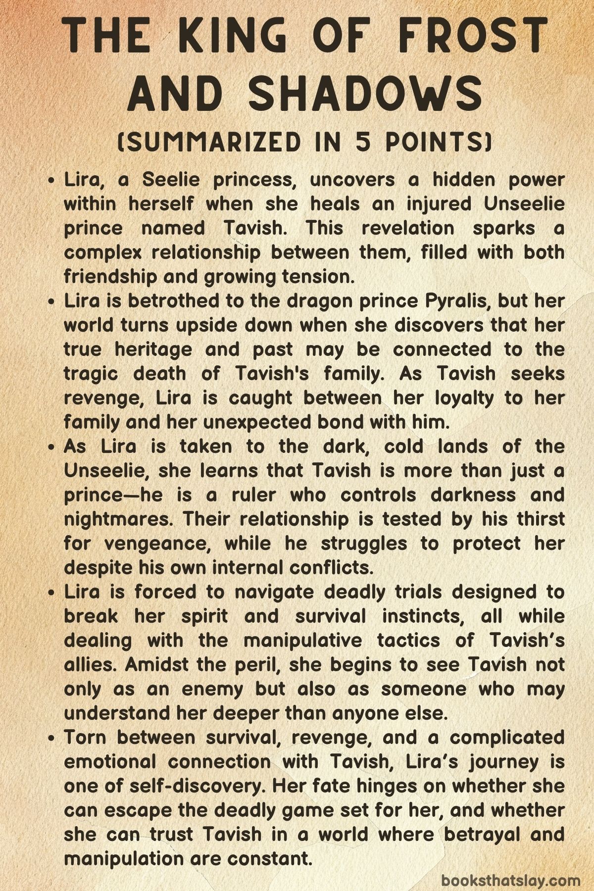 The King of Frost and Shadows Summary