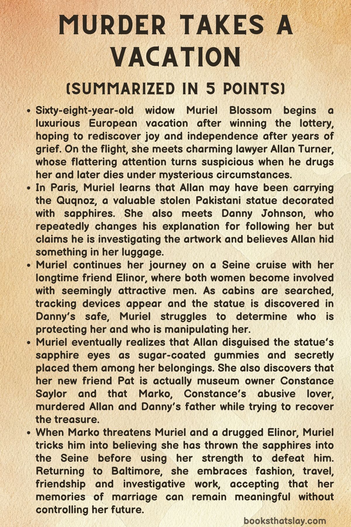 Murder Takes a Vacation Summary