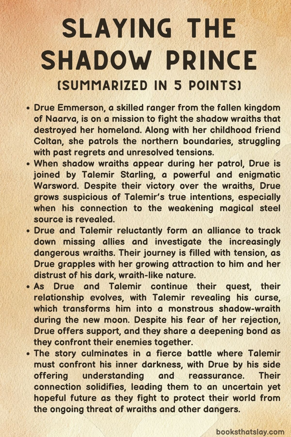 Slaying The Shadow Prince Summary