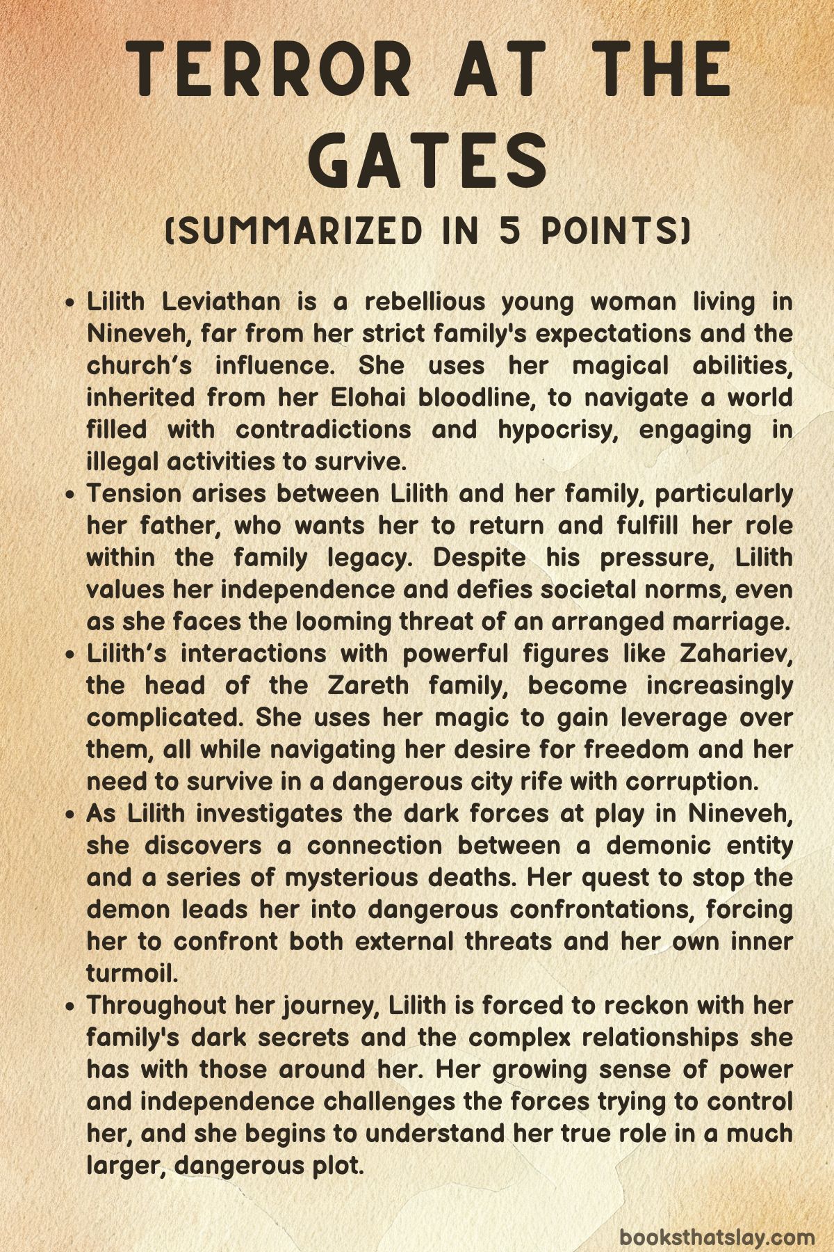 Terror at the Gates Summary