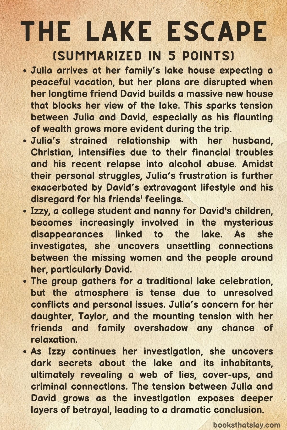 the lake escape summary