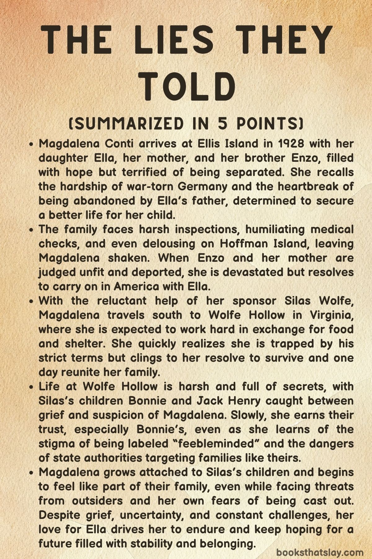 The Lies They Told Summary