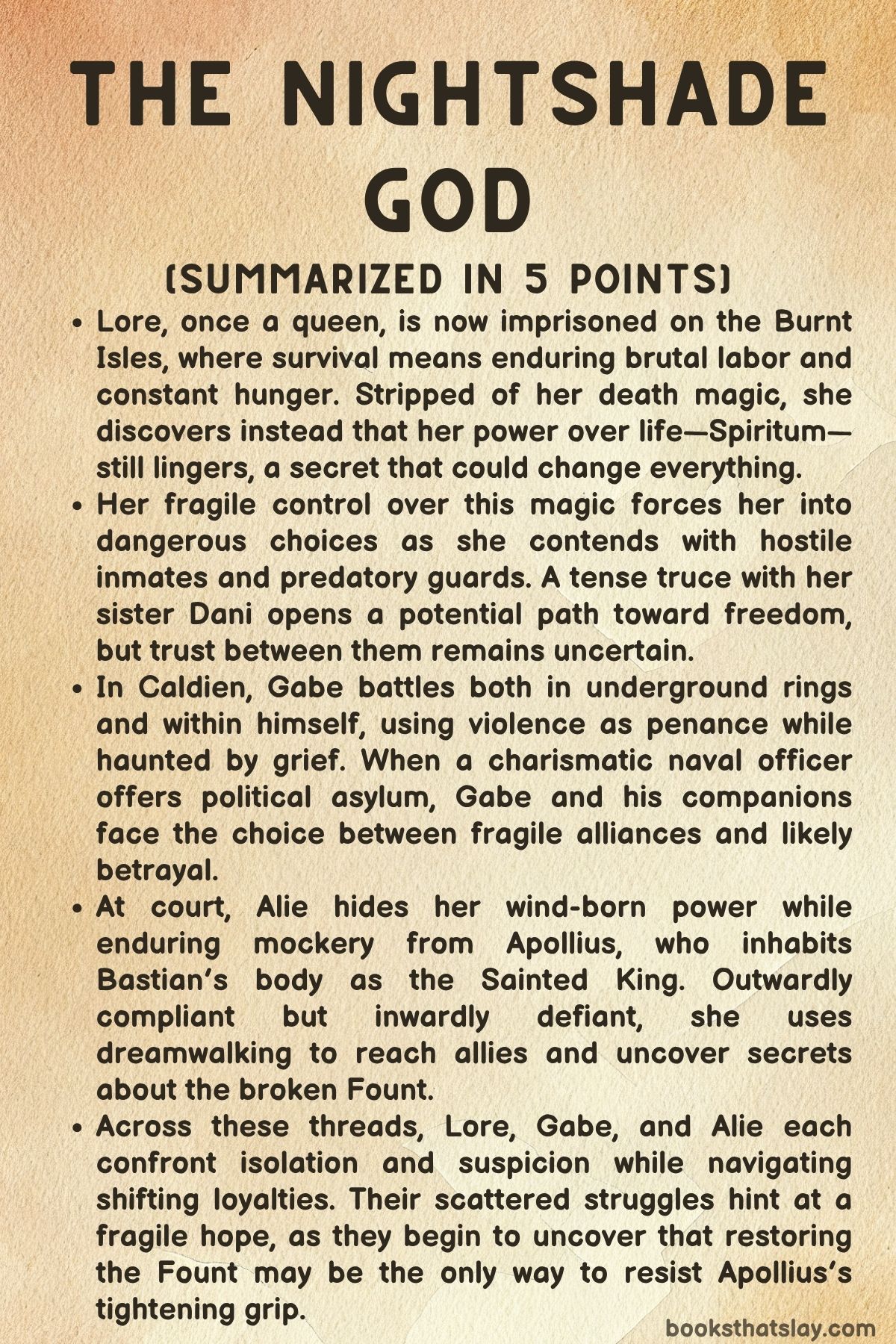 The Nightshade God Summary