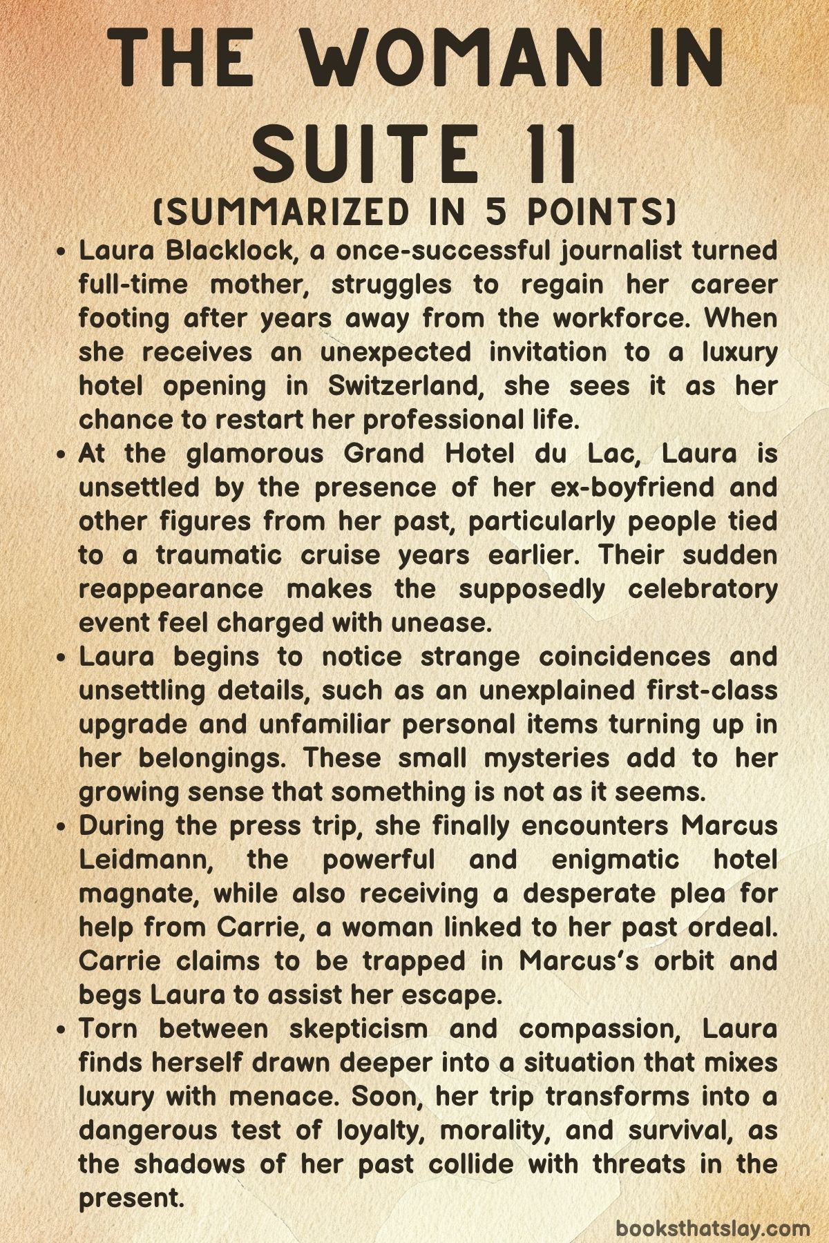 thw woman in suite 11 summary