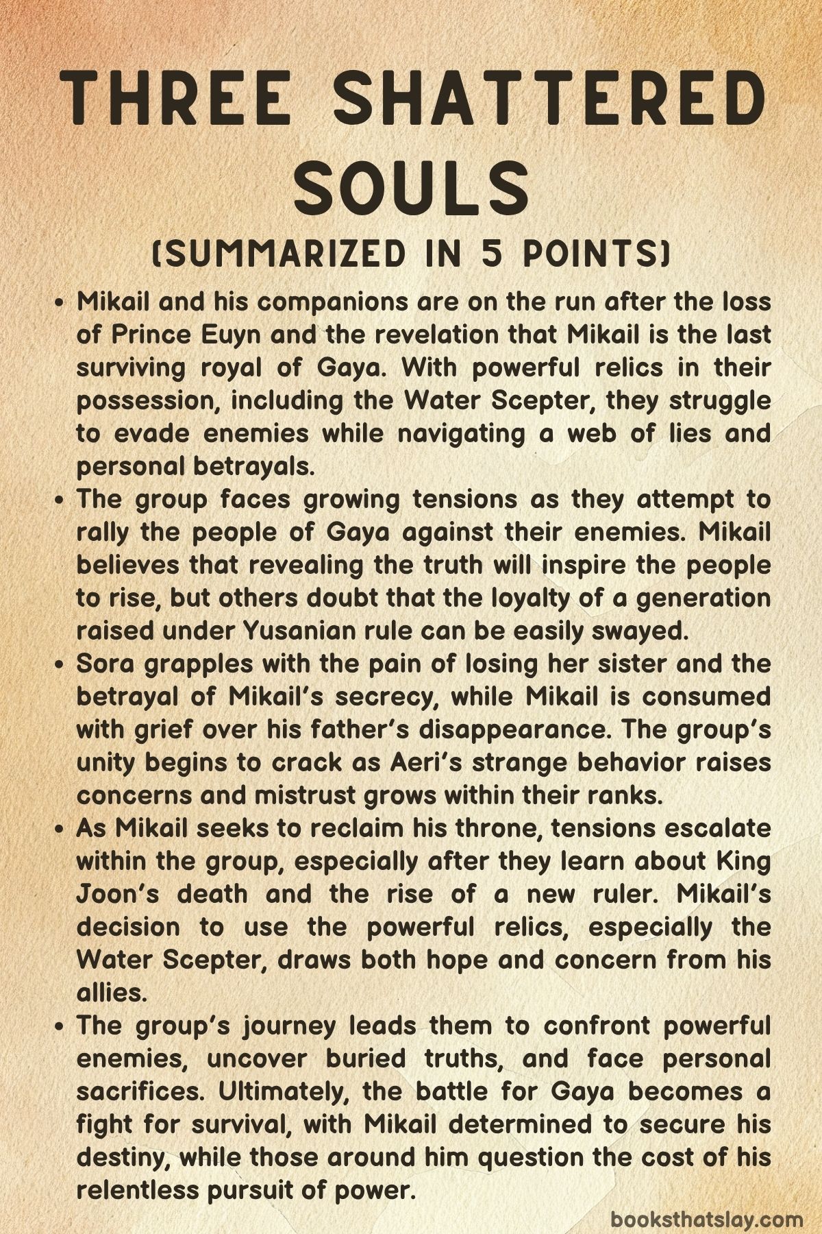 Three Shattered Souls Summary