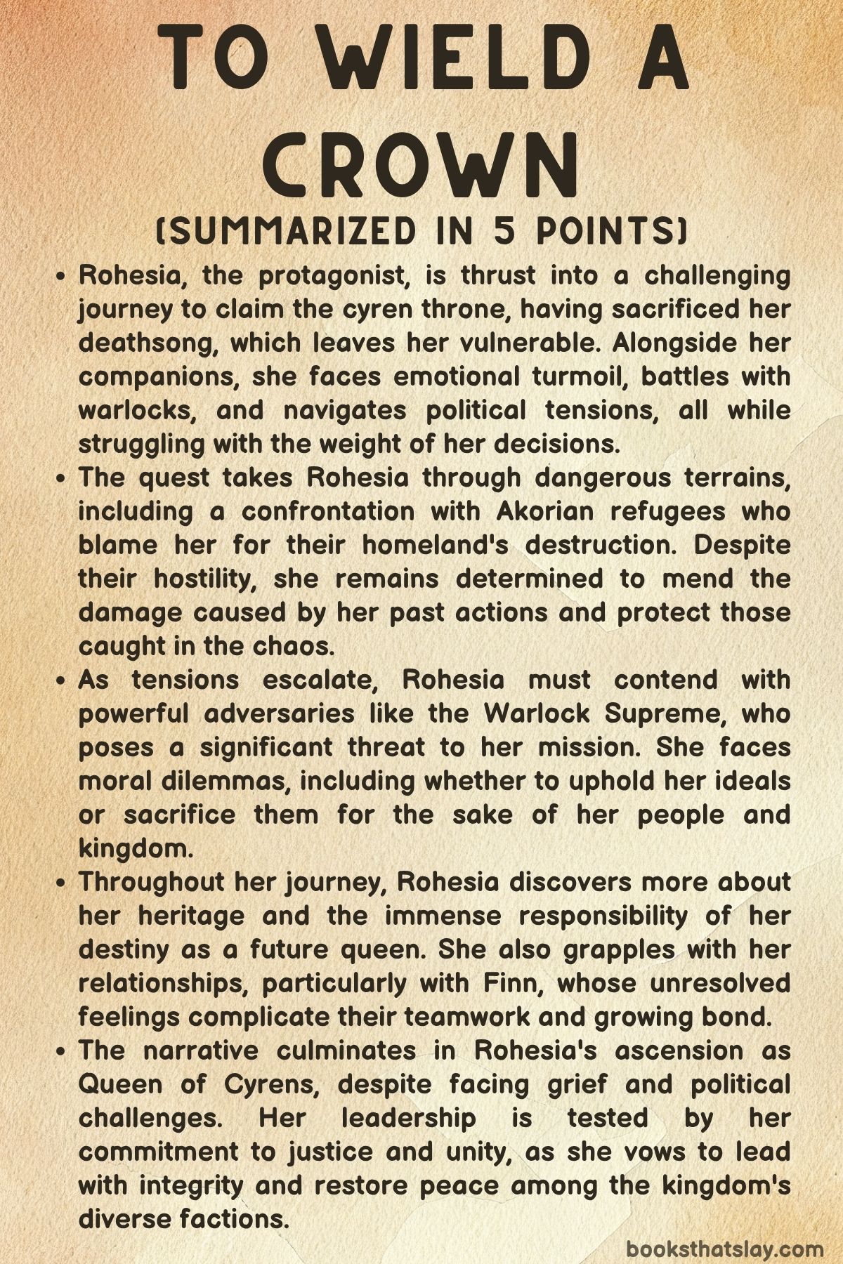 to weild a crown summary