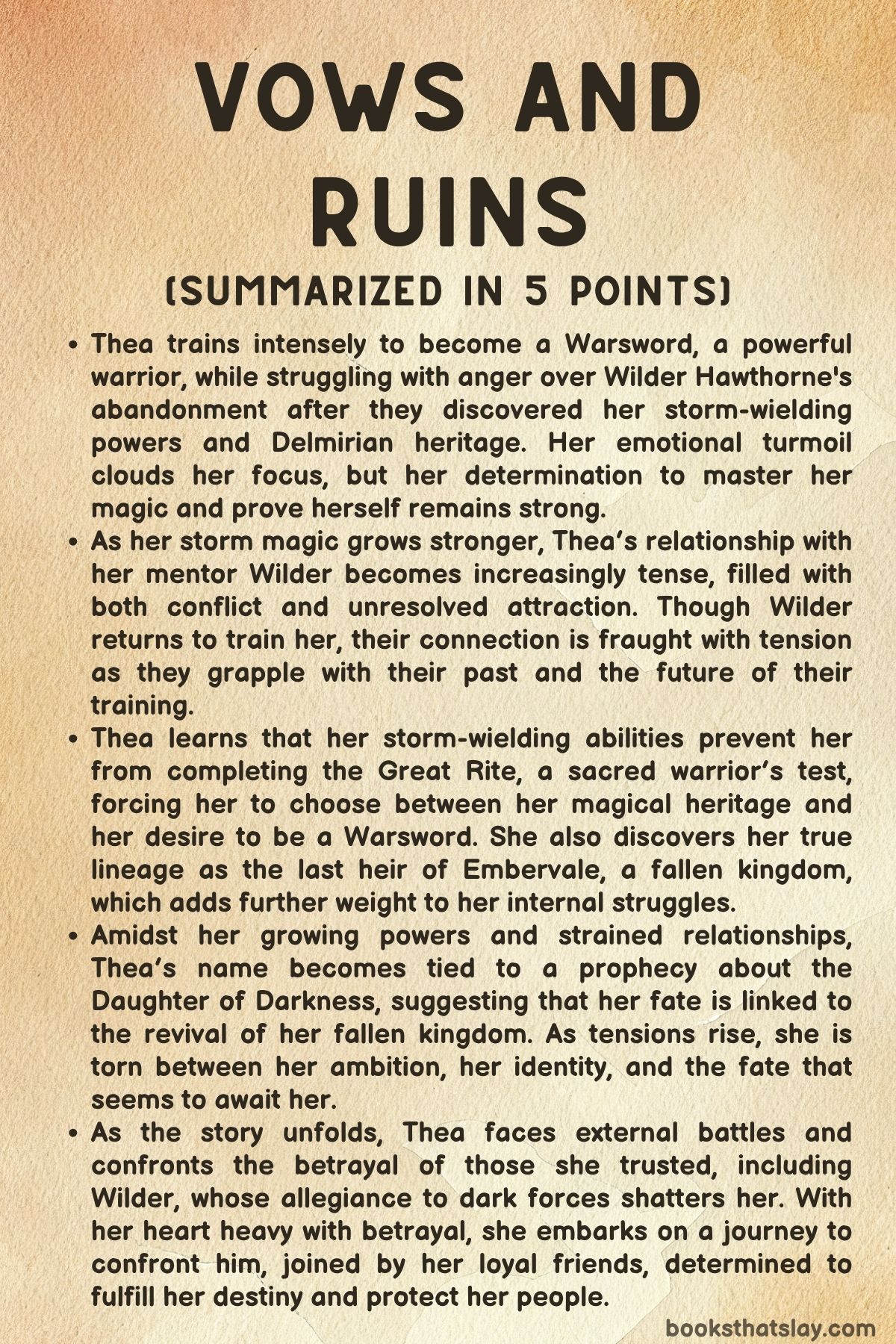 Vows and Ruins Summary
