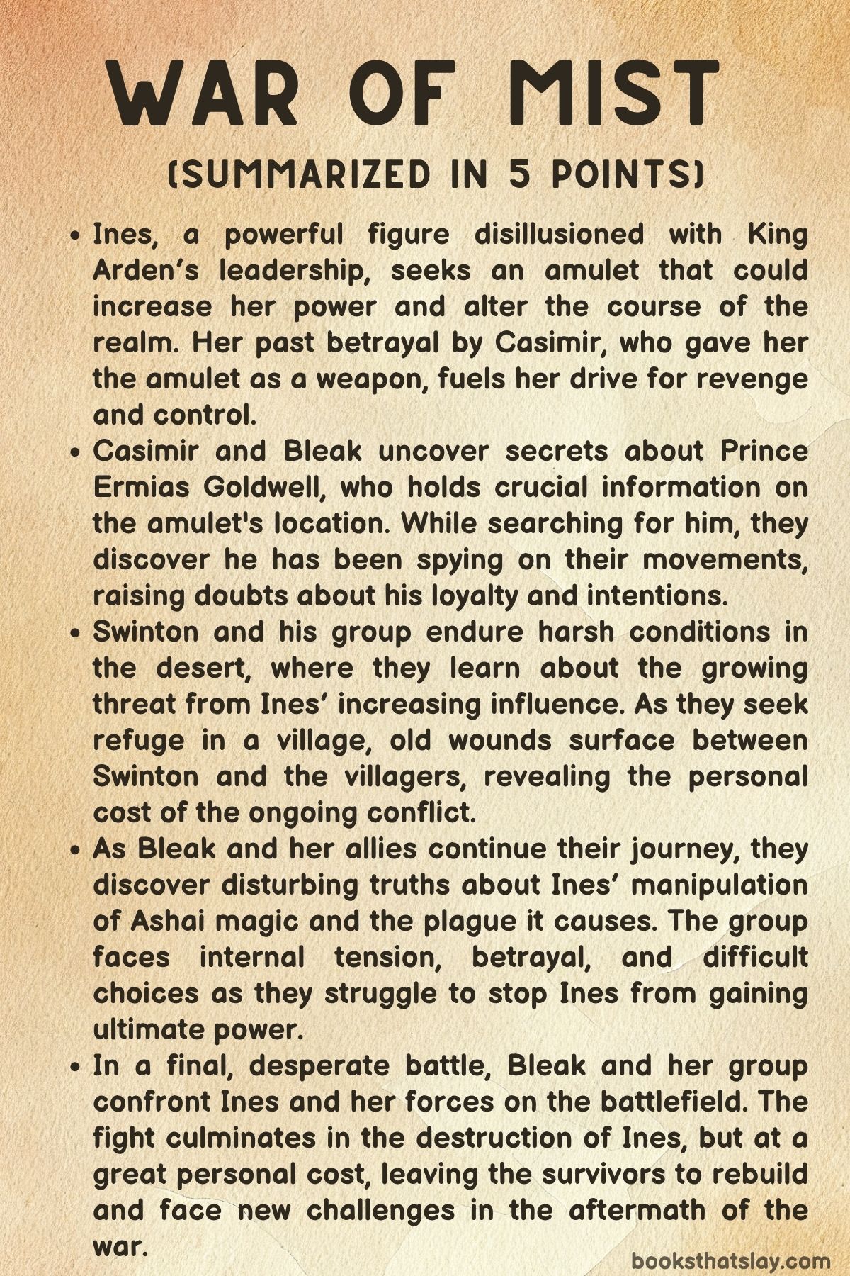 War of Mist Summary