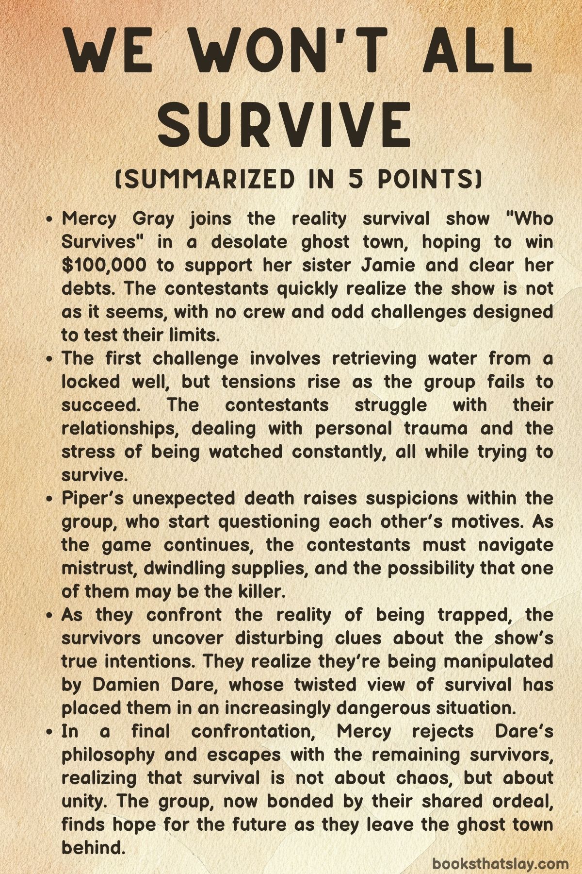 We Won't All Survive Summary