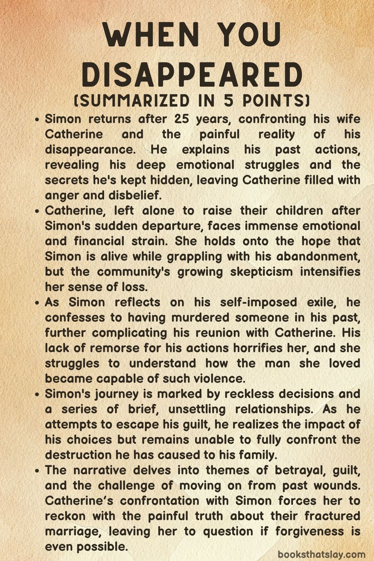 When You disappeared Summary