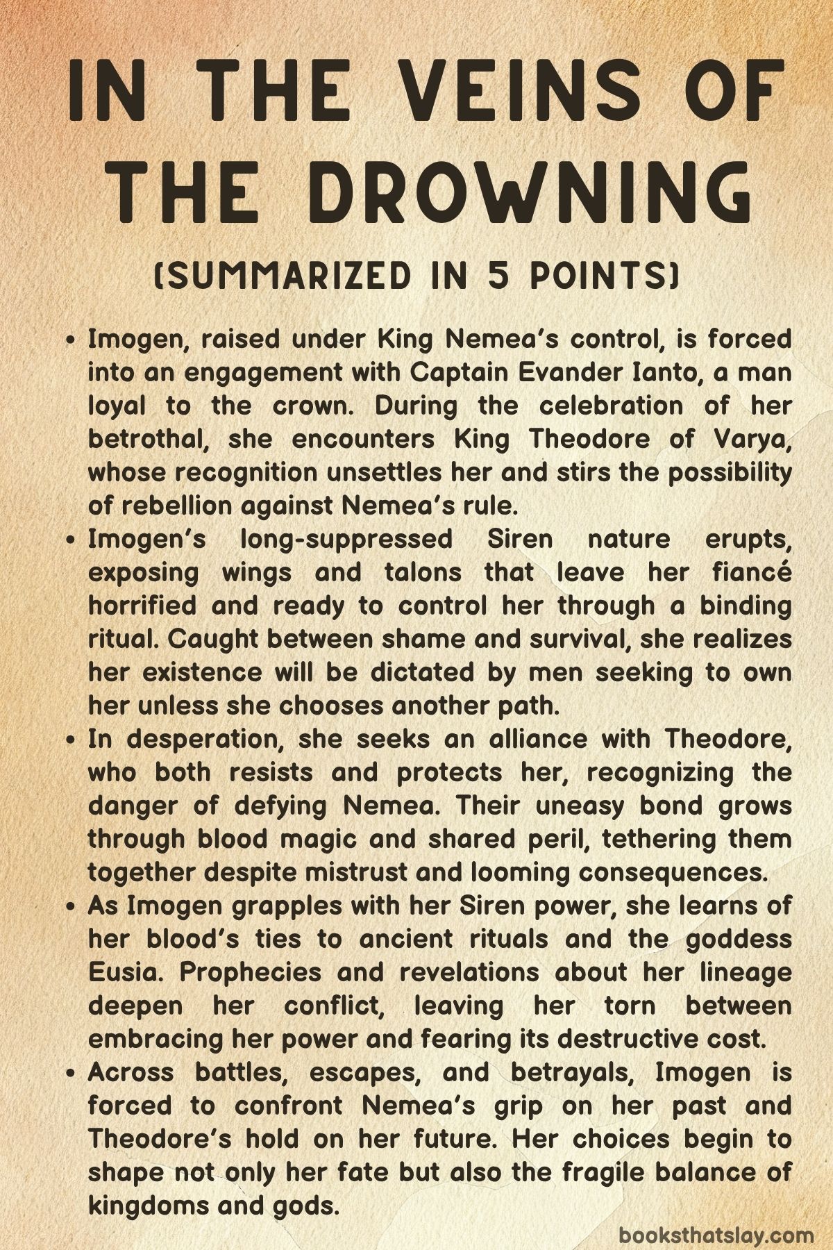 In the Veins of the Drowning Summary