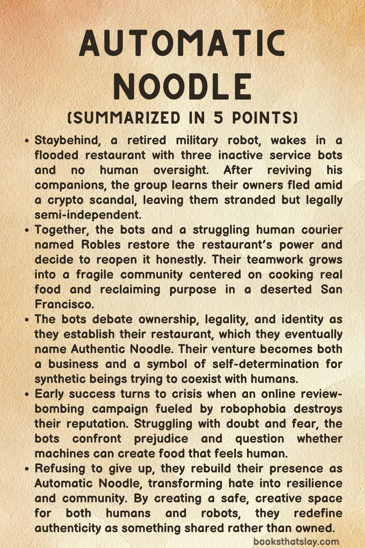 Automatic Noodle Summary