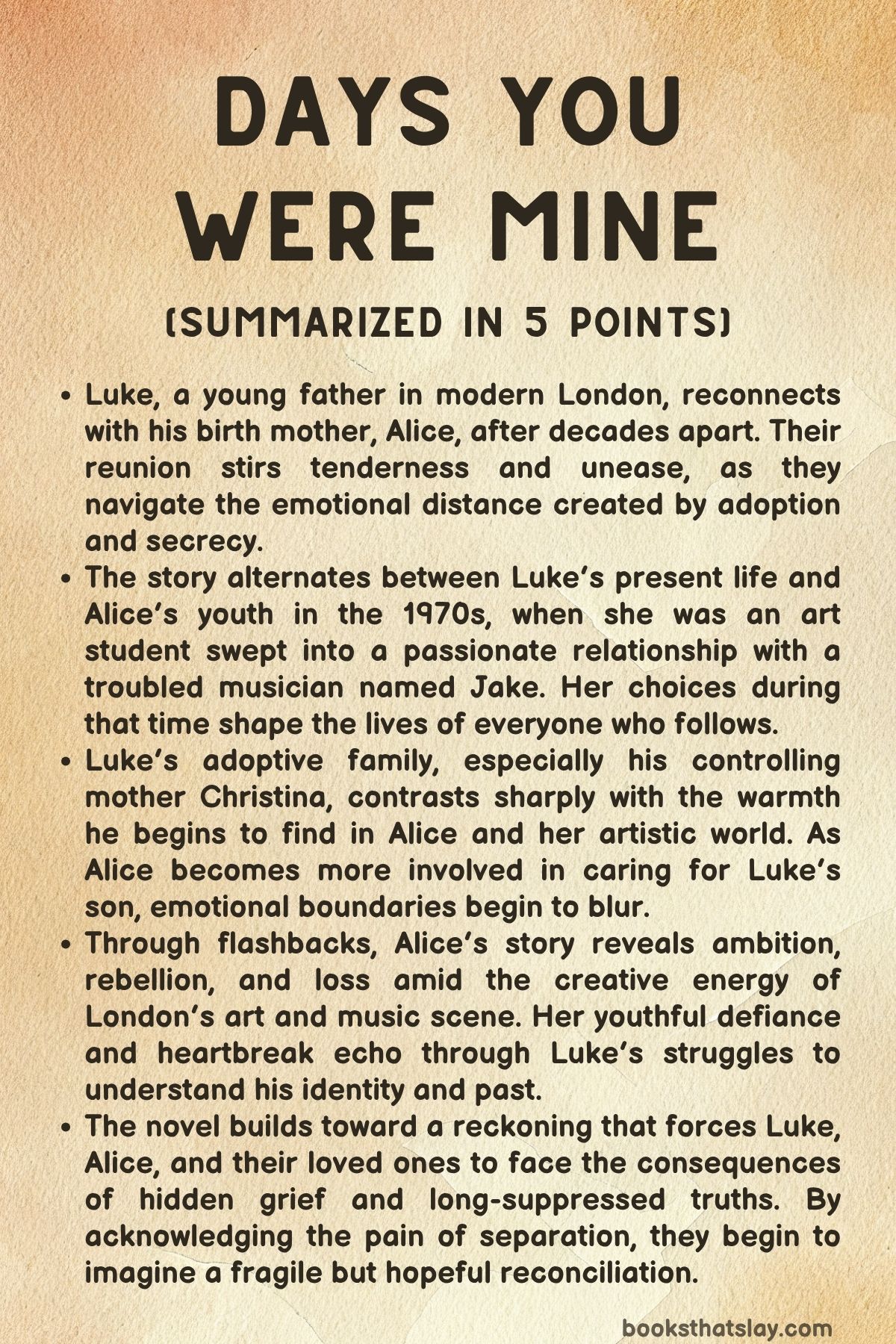 Days You Were Mine Summary