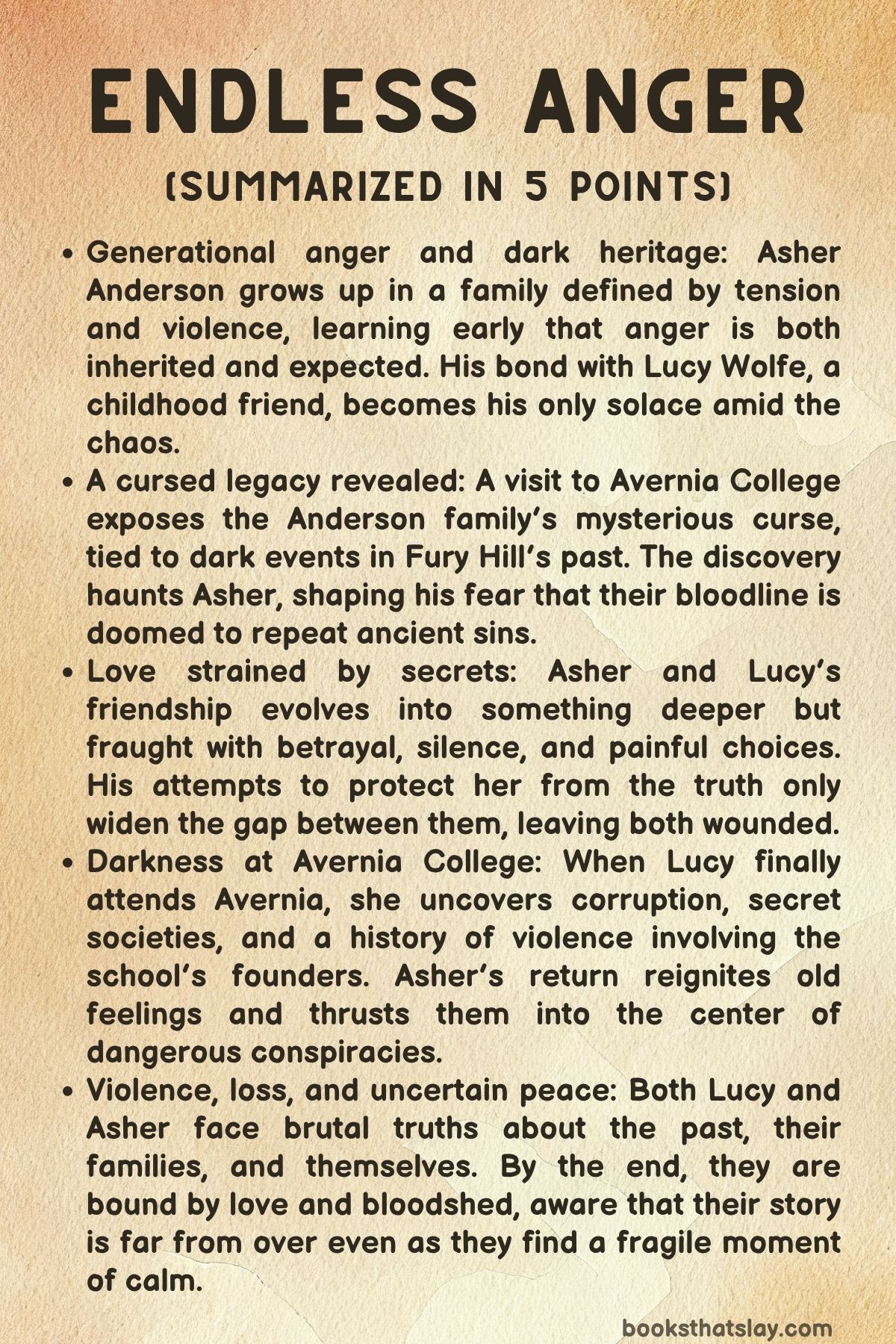 Endless Anger Summary