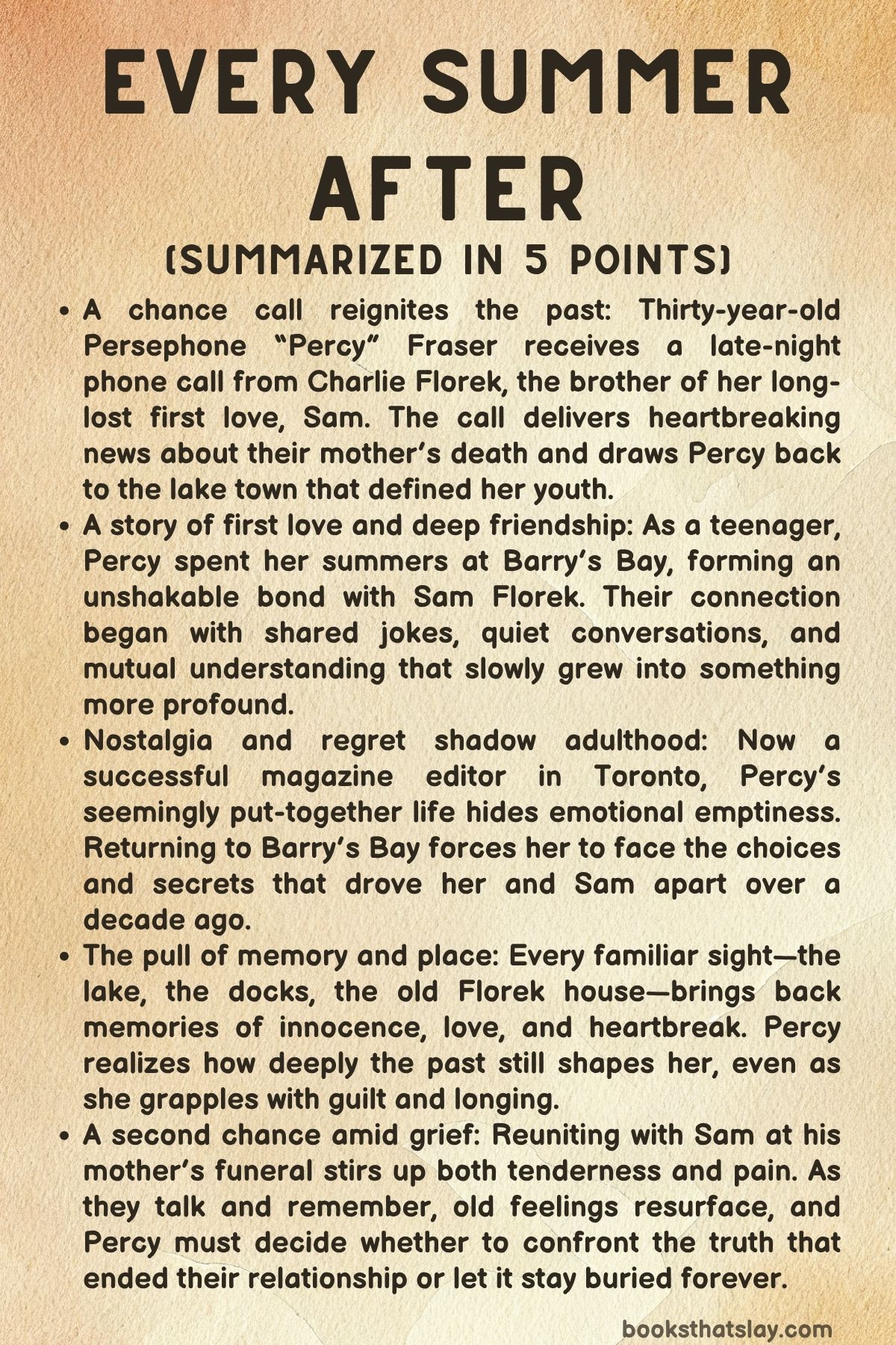 Every Summer After Summary