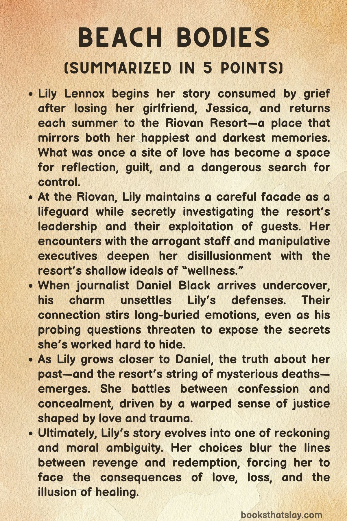 Beach Bodies by Sienna Sharpe Summary