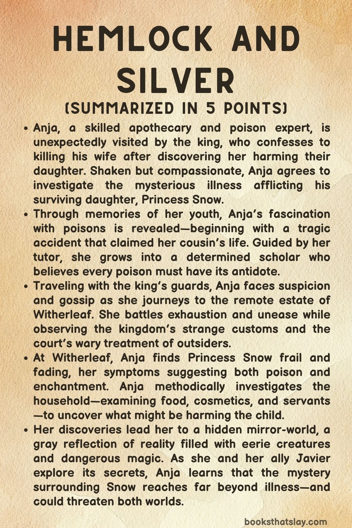 Hemlock and Silver Summary, Characters and Themes