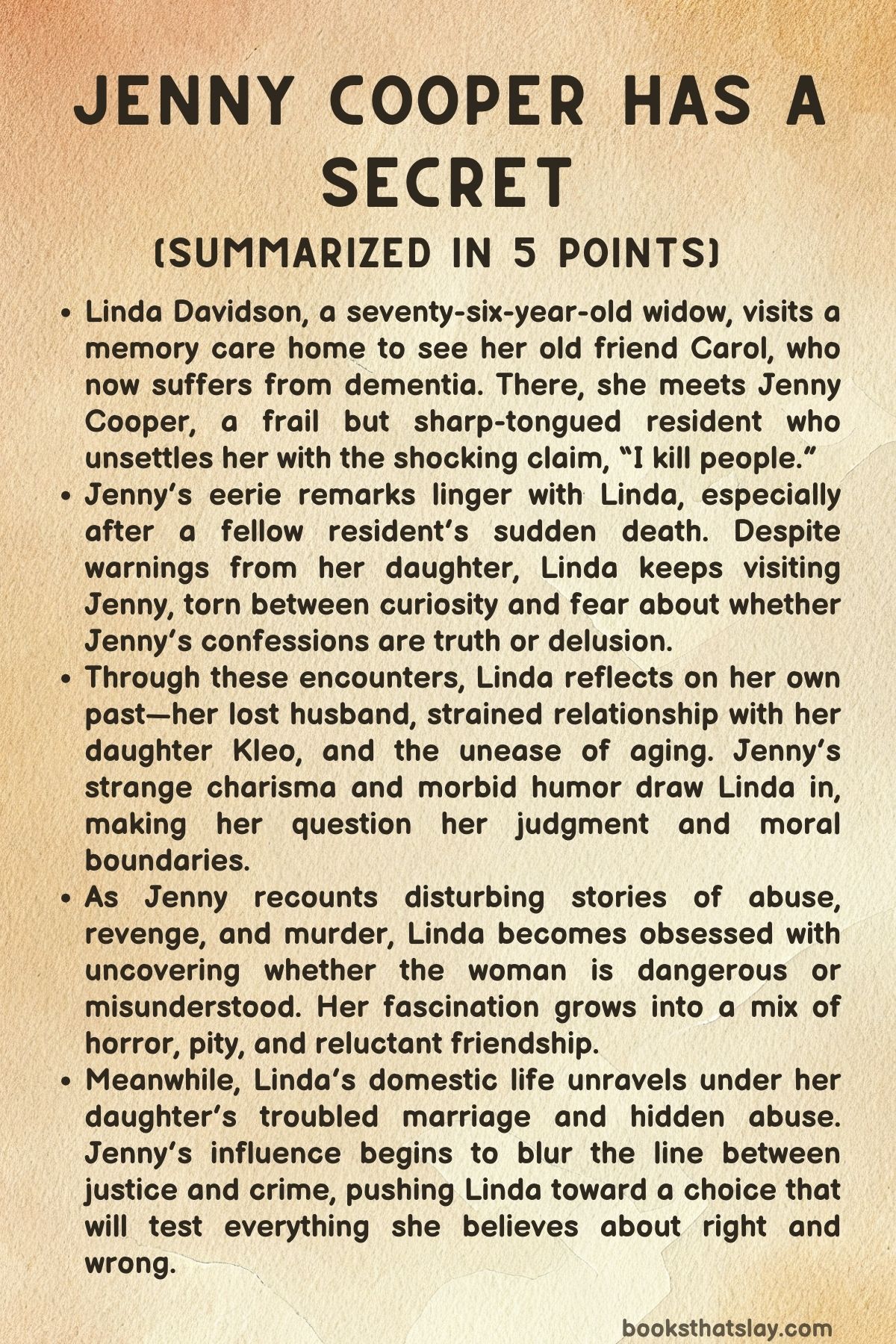 Jenny Cooper Has A Secret Summary