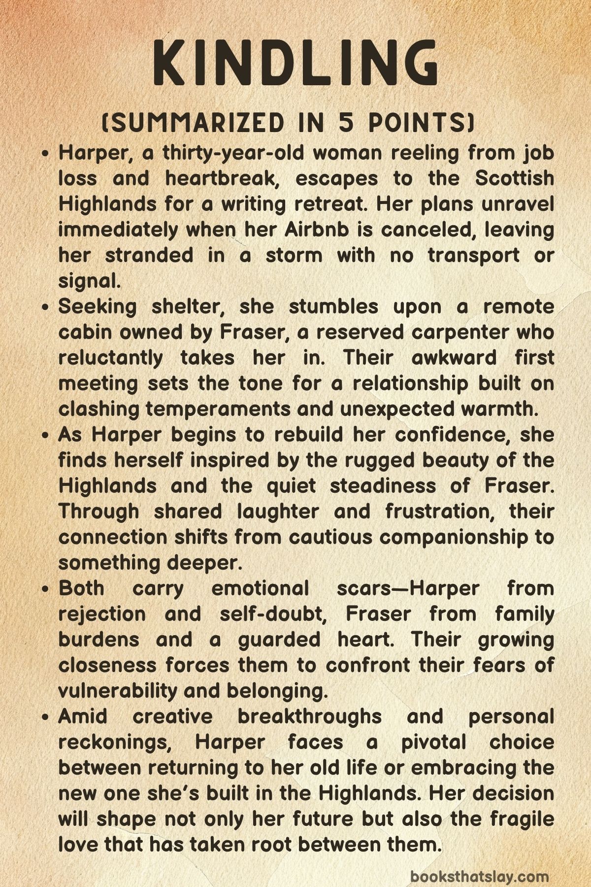 Kindling by Bonnie Woods Summary