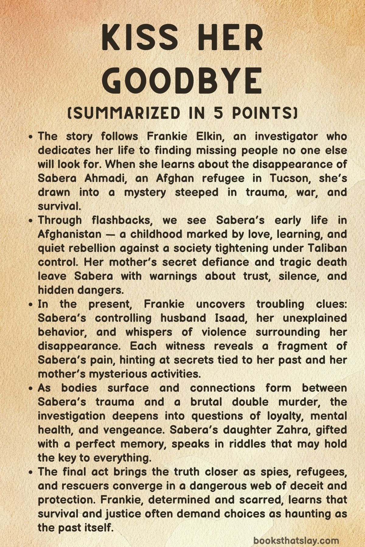 Kiss Her Goodbye by Lisa Gardner Summary