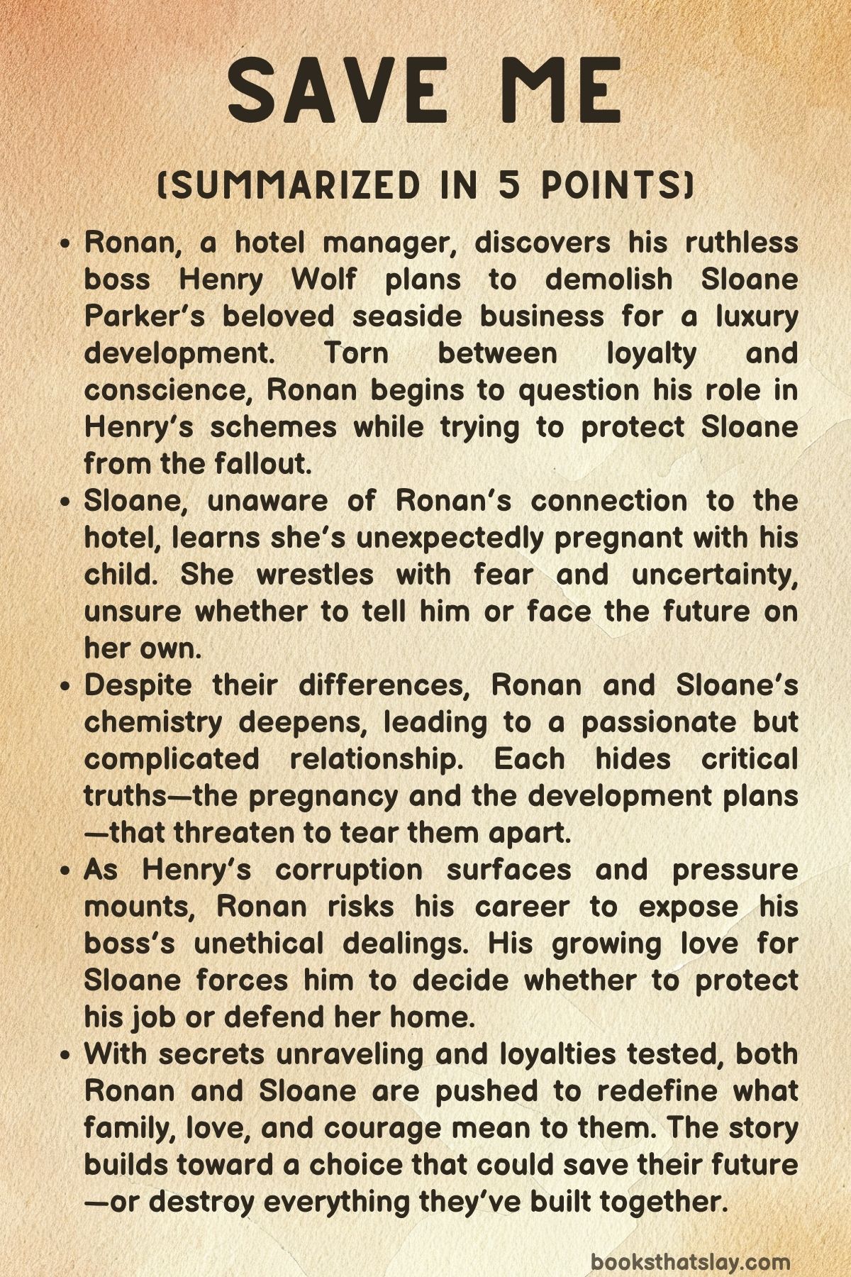 Save Me by K.A. Tucker Summary