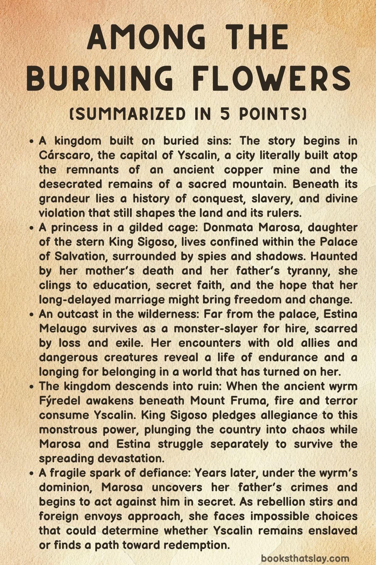 Among The Burning Flowers Summary, Characters and Themes