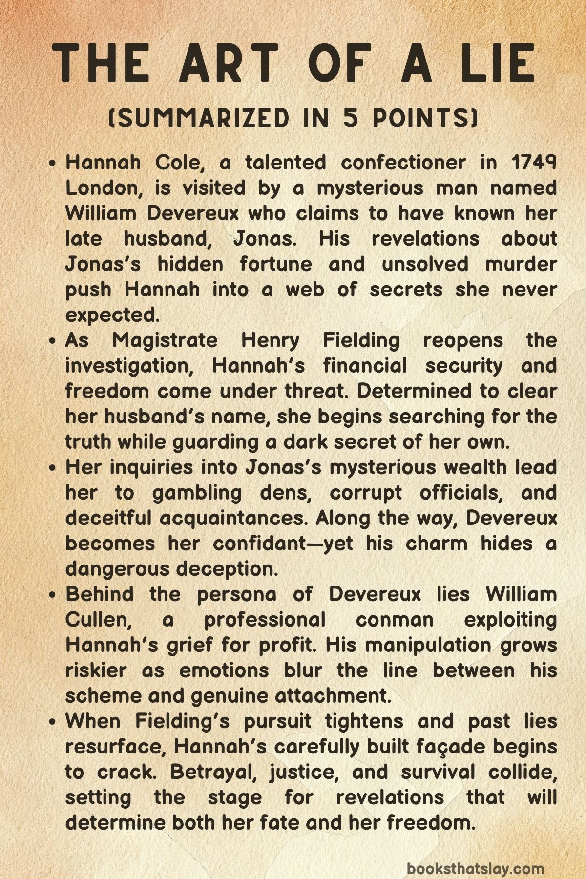 The Art of a Lie Summary