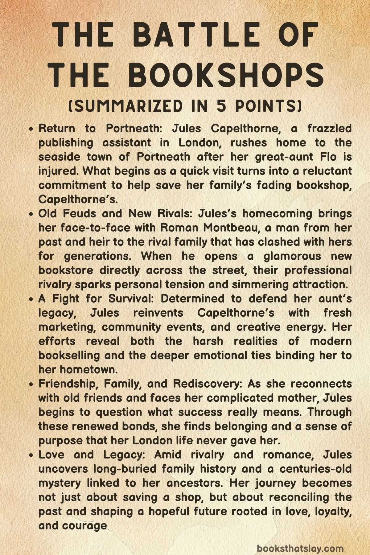 The Battle of the Bookshops Summary