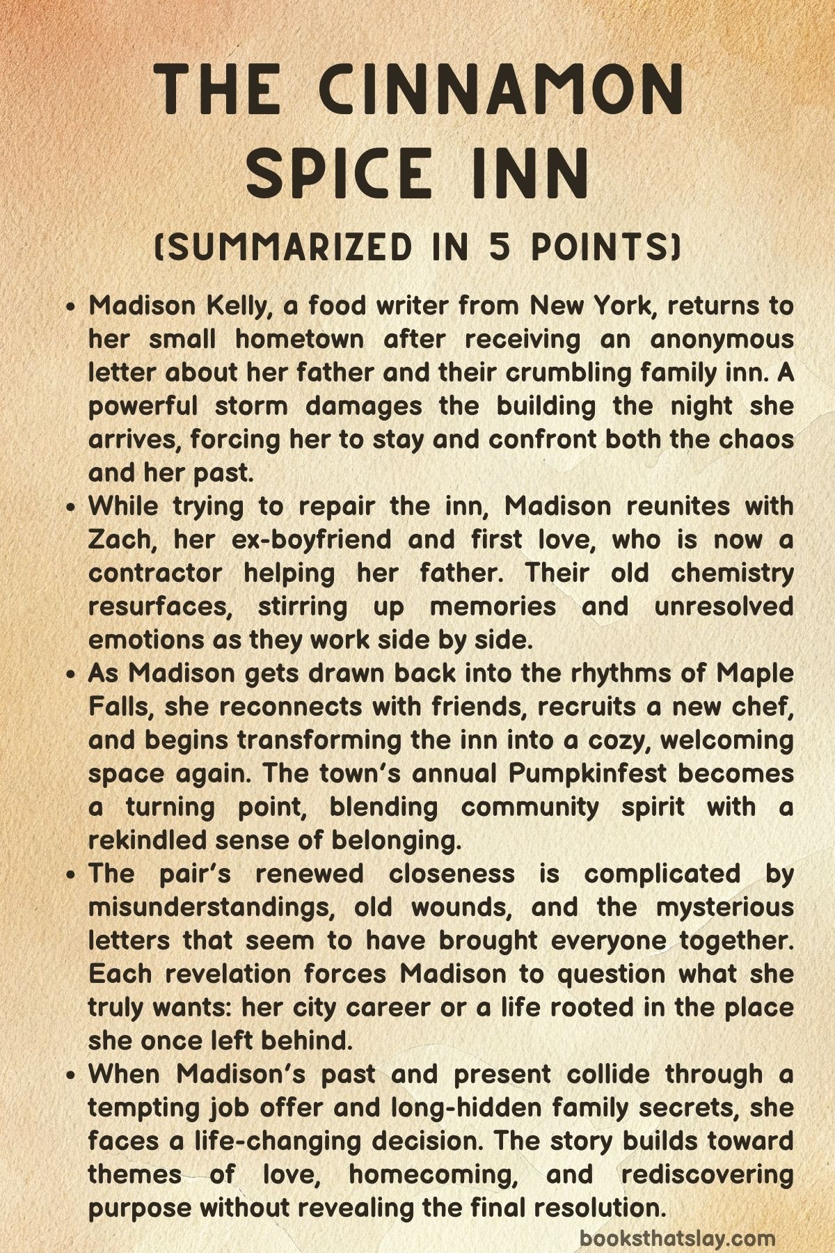 The Cinnamon Spice Inn Summary
