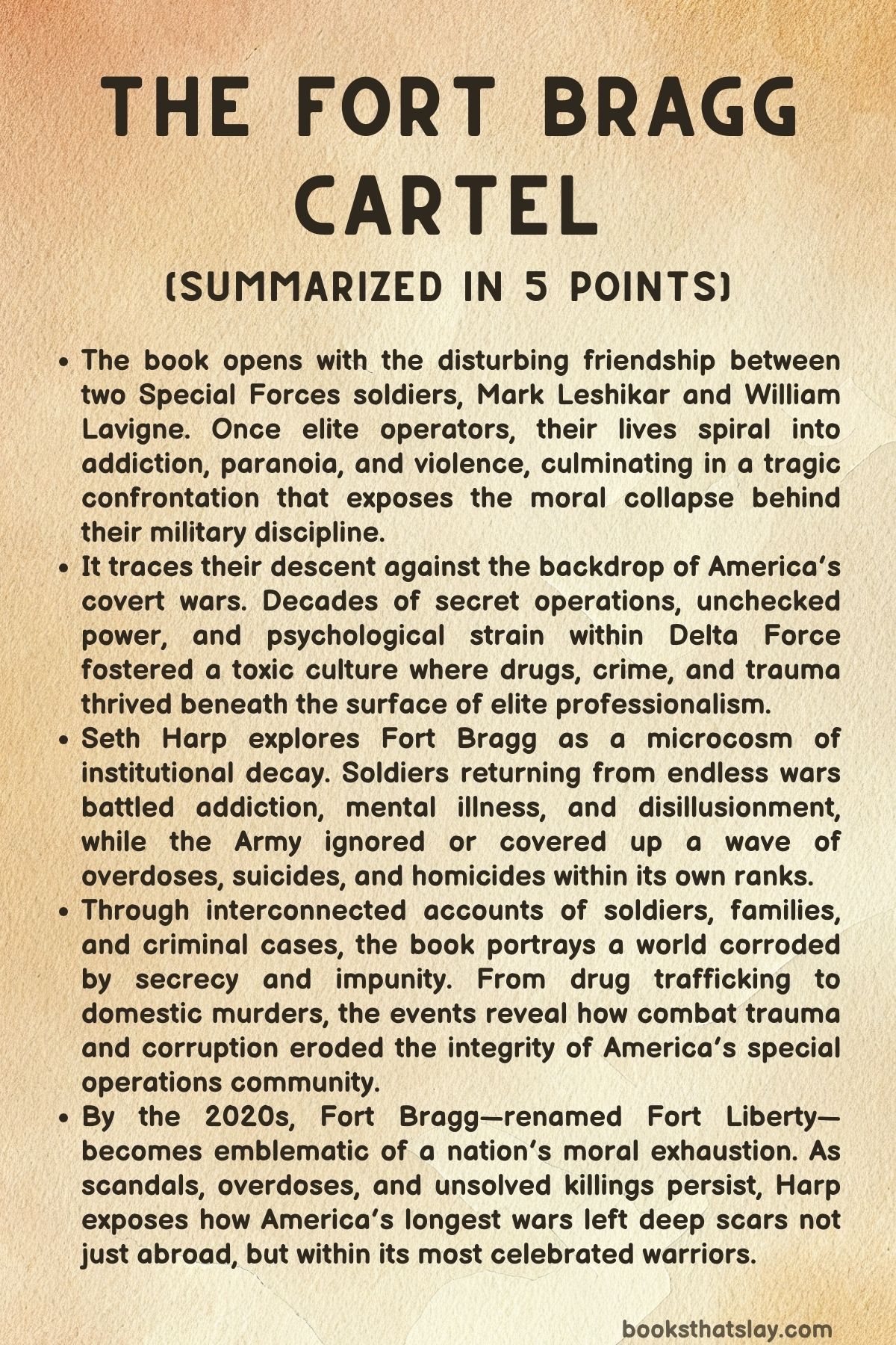 The Fort Bragg Cartel Summary