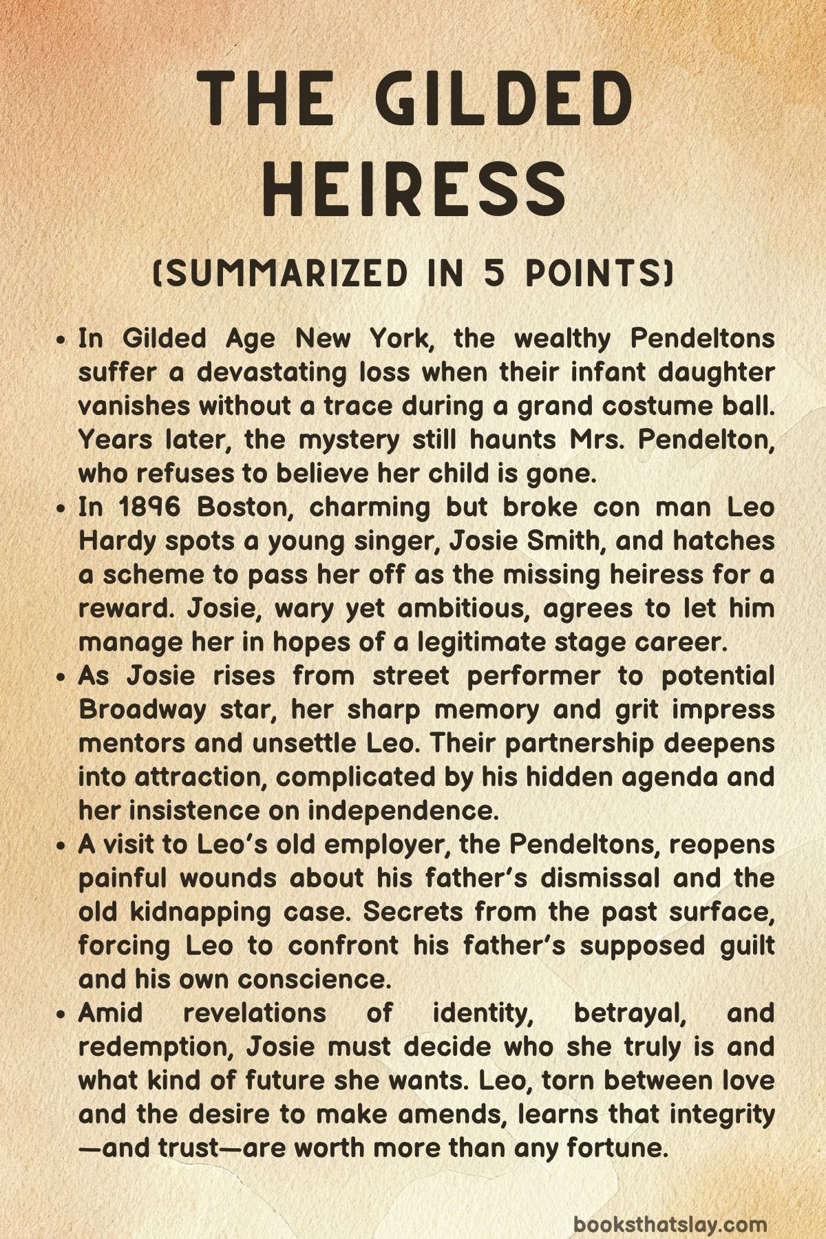 The Gilded Heiress Summary