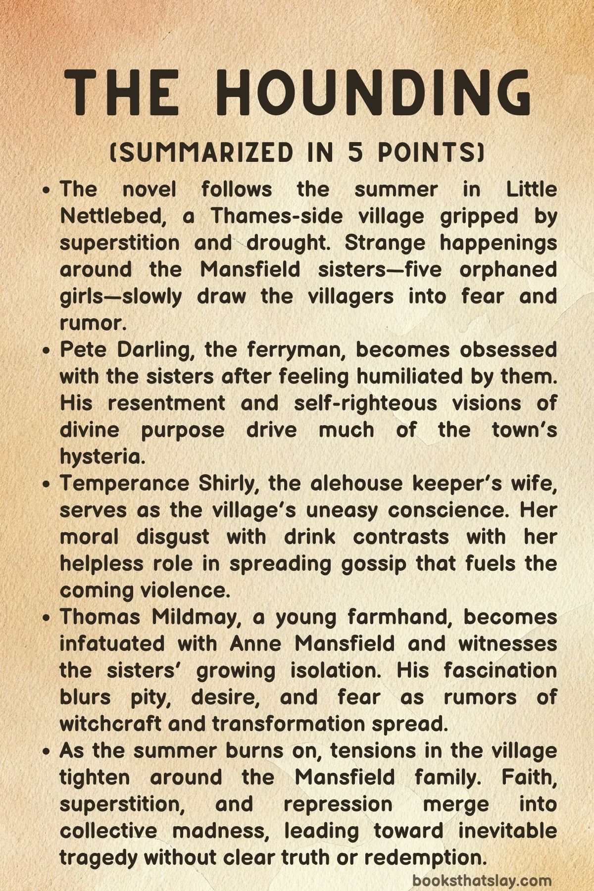 The Hounding Summary, Characters and Themes