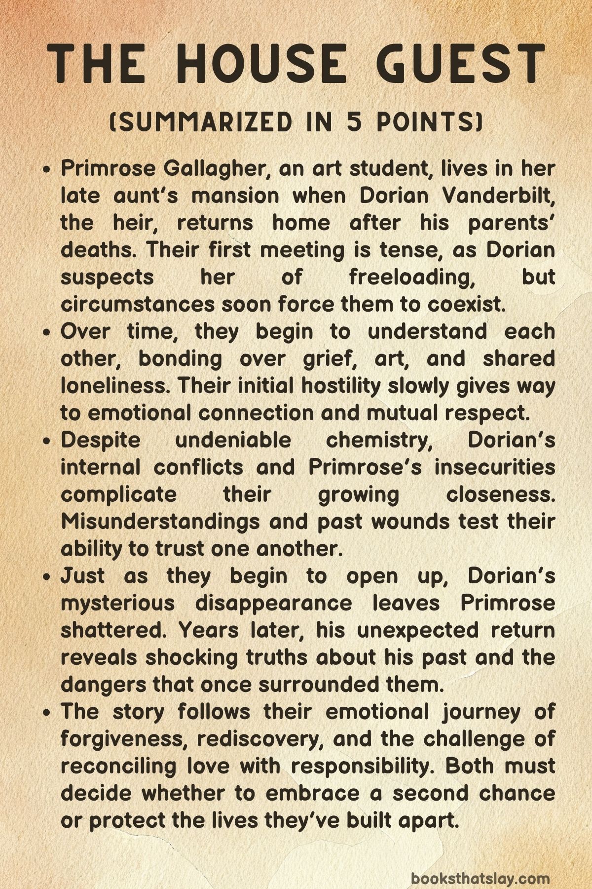 The House Guest Summary, Characters and Themes