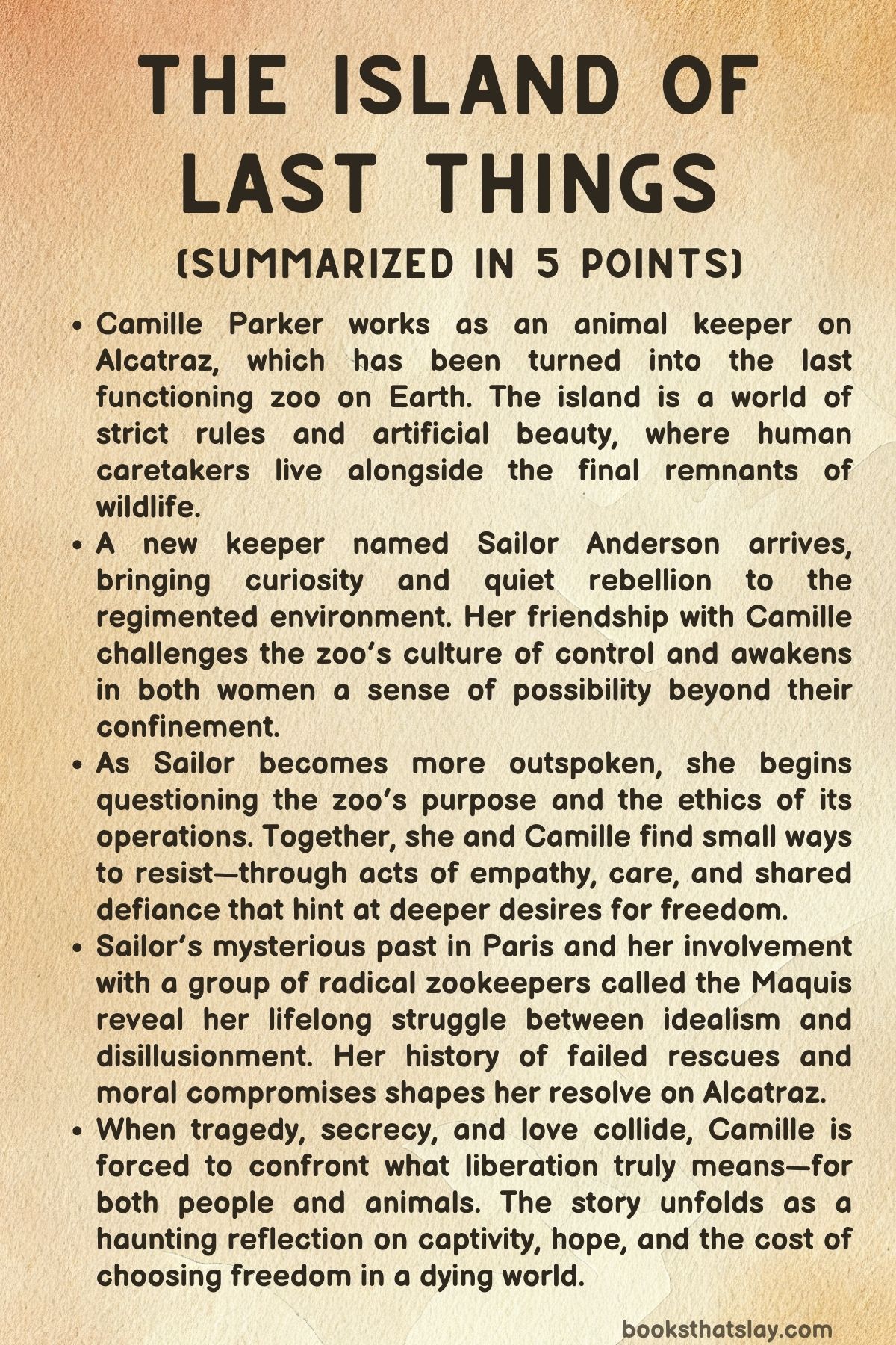 The Island of Last Things Summary, Characters and Themes